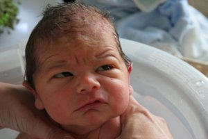 He, stop looking!! I'm naked!